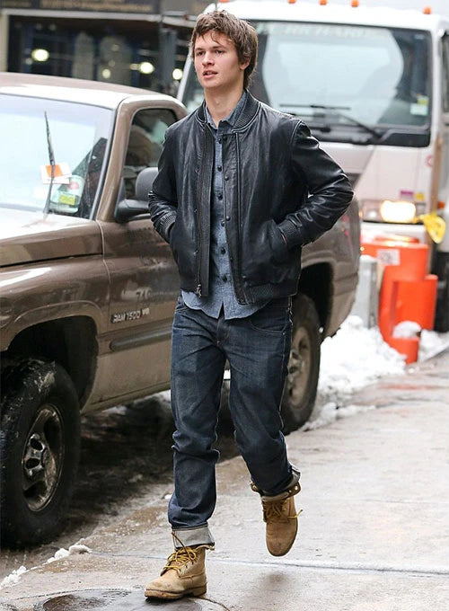 Ansel Elgort Leather Jacket