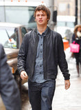 Ansel Elgort Leather Jacket