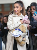 Ariana Grande Leather Long Coat