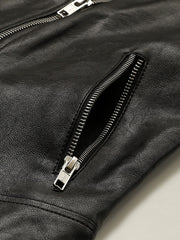 Women Black Solid Lightweight Biker Jacket | QAWACH