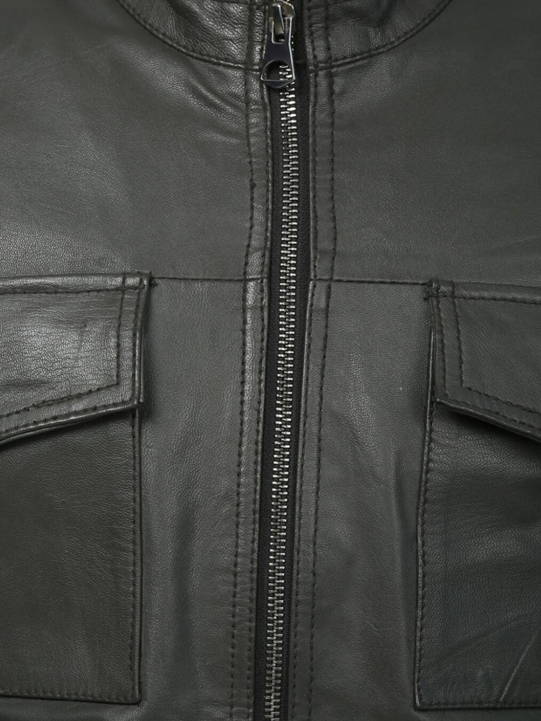 Men Leather Lightweight Biker Jacket | QAWACH