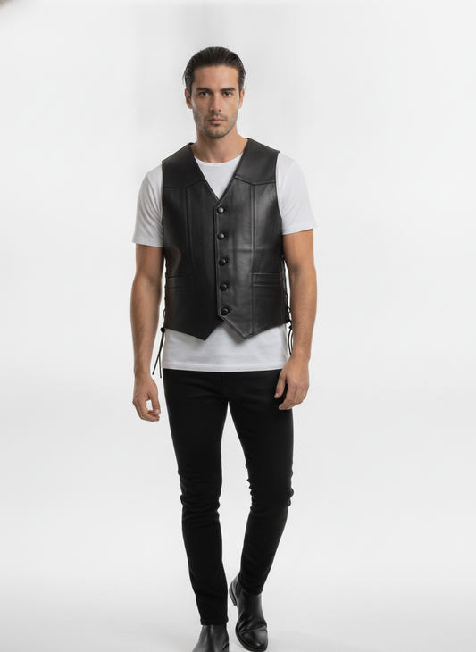 black-unique-leather-vest - vton_front