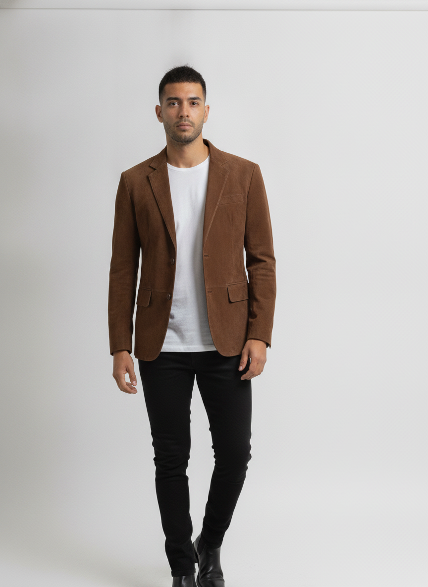 brown-genuine-leather-suede-blazer - vton_front