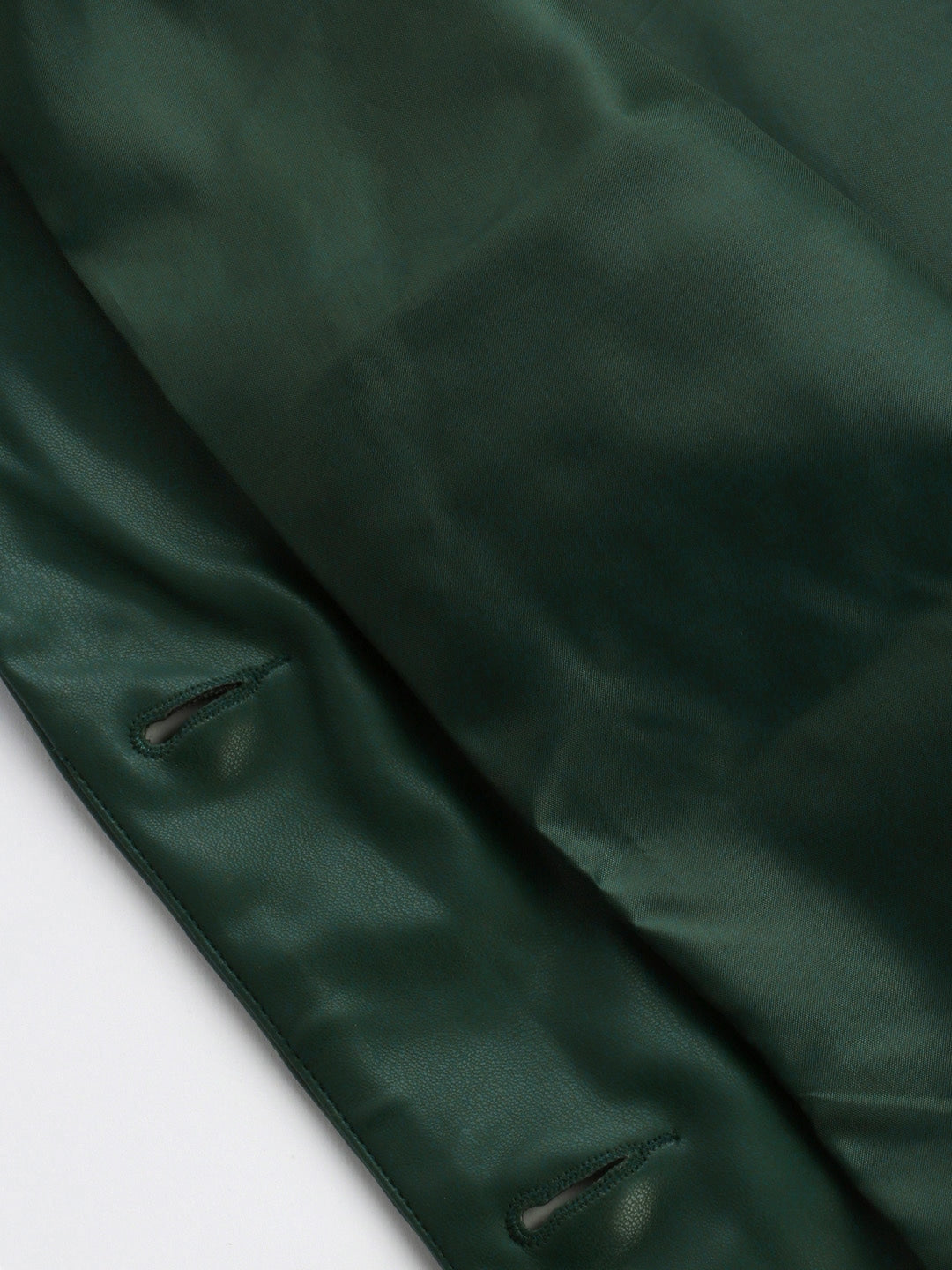 Genuine Leather Oversized Blazer D Green | QAWACH