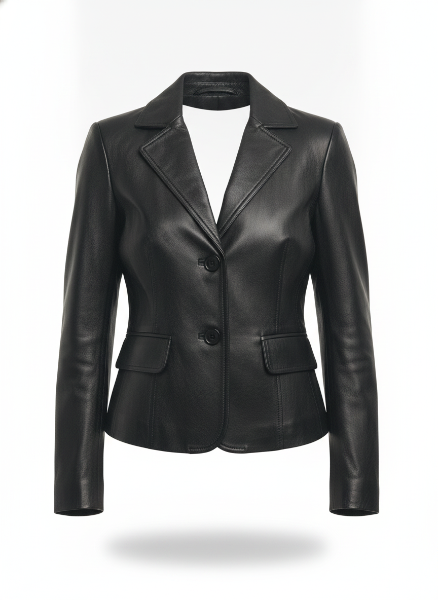 copy-of-women-crop-outdoor-leather-jacket - ghost_front