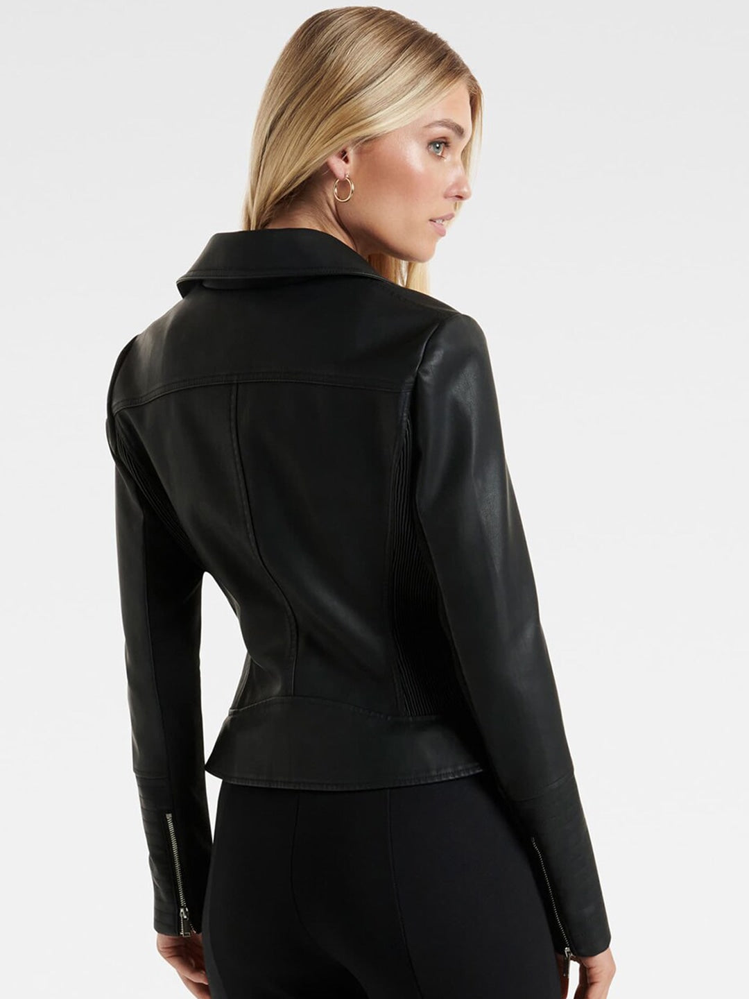 Women Crop Biker Jacket Online | QAWACH
