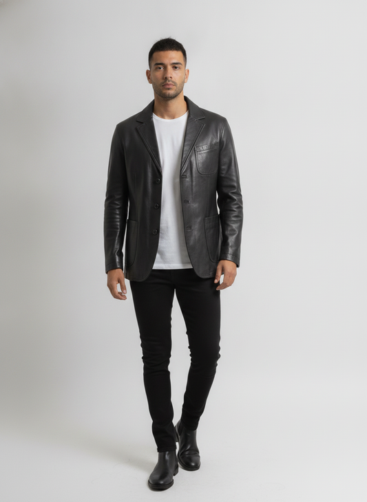 Daniel Craig Leather Blazer