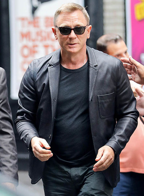 Daniel Craig Leather Blazer