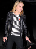 Dianna Agron Leather Jacket #1