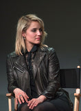 Dianna Agron Leather Jacket #2