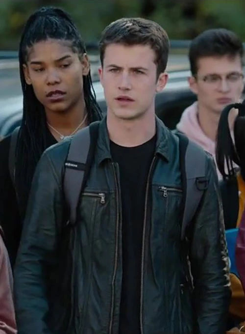 Dylan Minnette 13 Reasons Why Leather Jacket