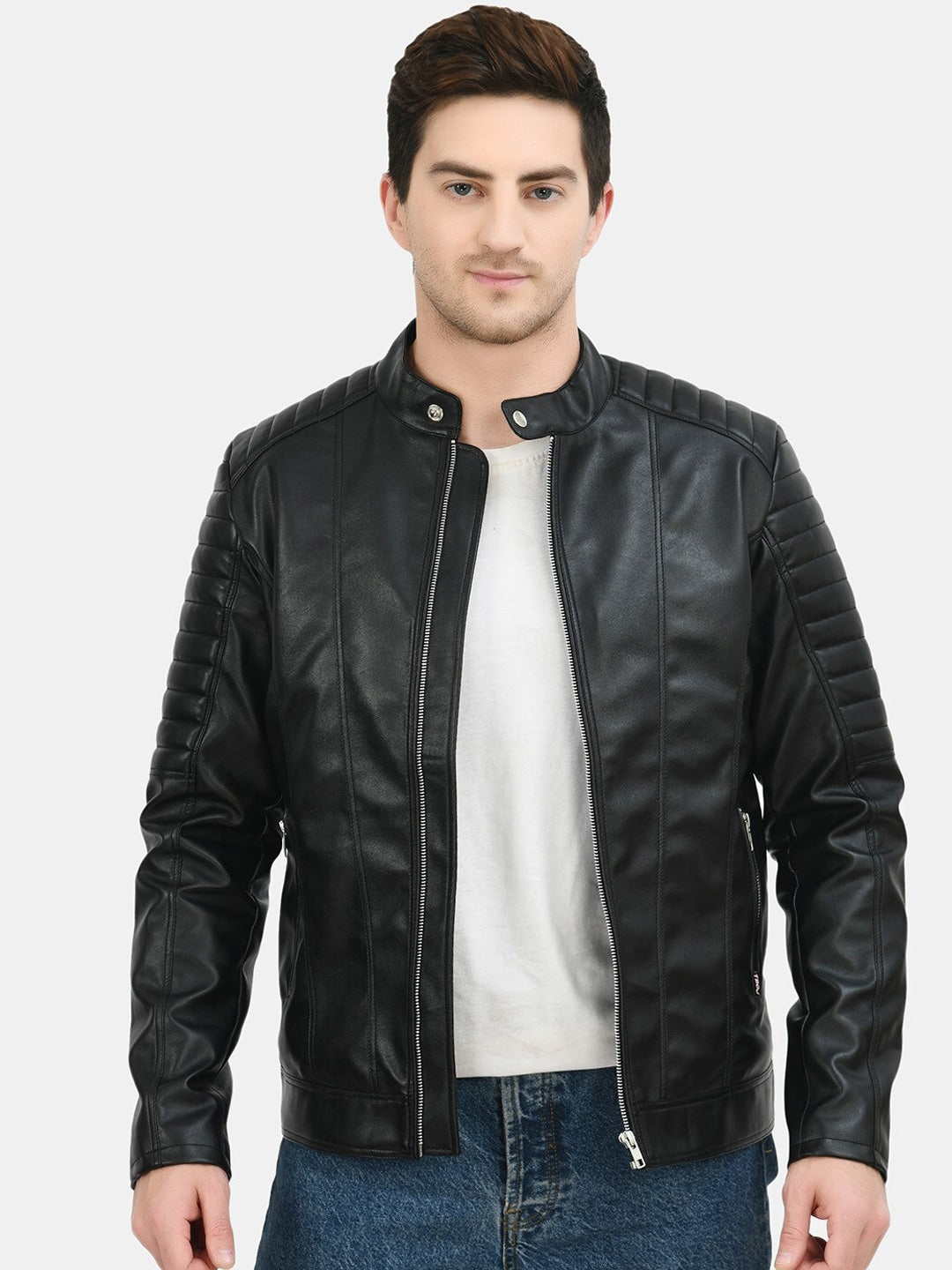 Shop Genuine Leather Biker Jacket online | QAWACH