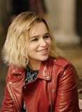 Emilia Clarke Last Christmas Leather Jacket