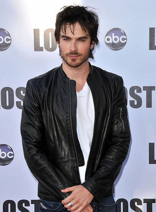 Ian Somerhalder Leather Jacket 1