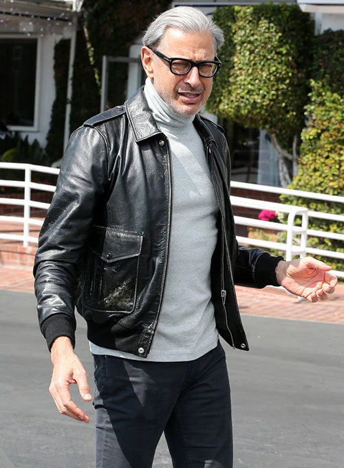 Jeff Goldblum Leather Jacket #2