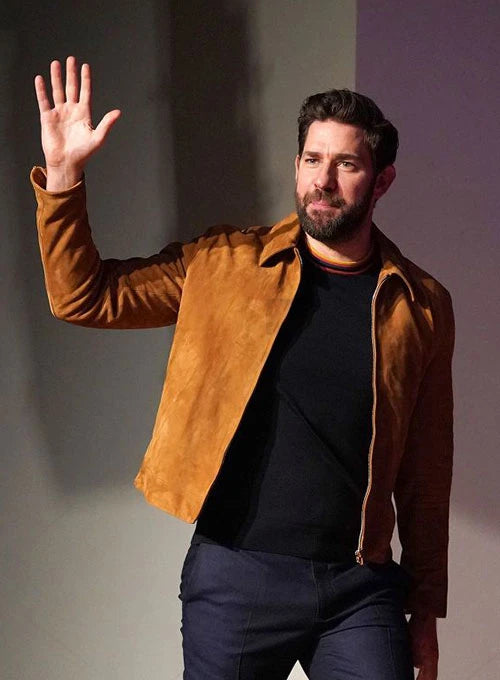 John Krasinski Suede Jacket