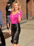 Kate Hudson leather Skirt