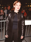 Kate Winslet Holy Smoke NewYork Premiere Leather Long Coat