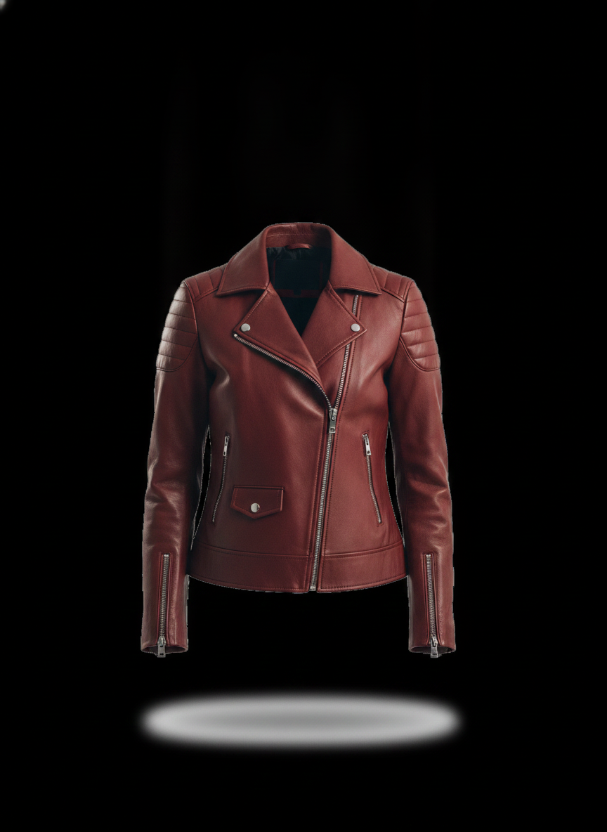 kaya-scodelario-resident-evil-leather-jacket - ghost_front