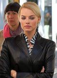 Margot Robbie Wolf Of Wall Street Leather Long Coat