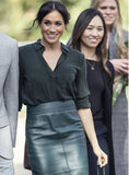 Meghan Markle Leather Skirt