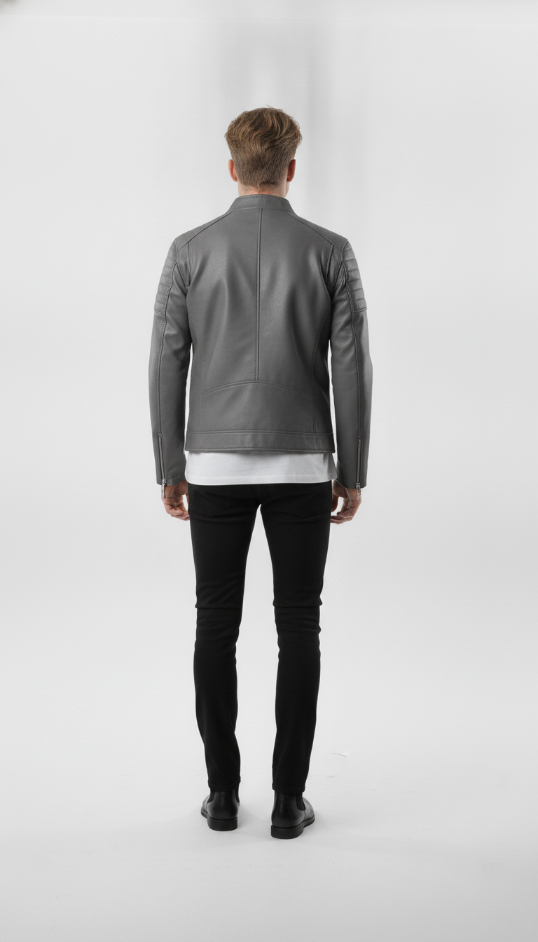 men-olive-green-solid-biker-jacket - vton_rear