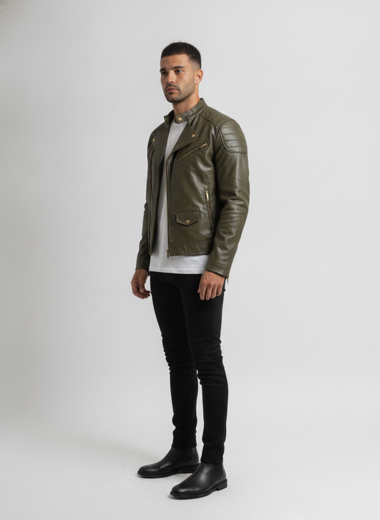 men-olive-green-solid-leather-biker-jacket-1 - vton_side