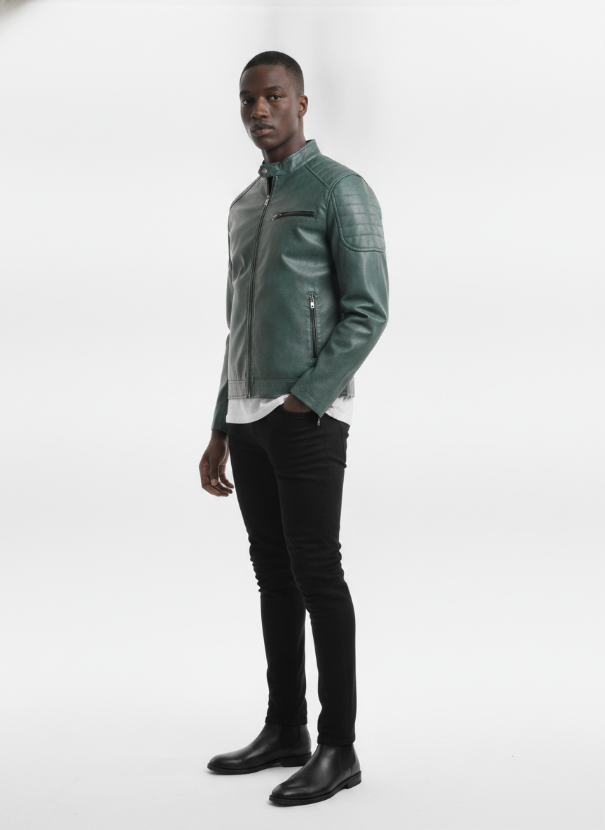 men-teal-green-solid-biker-jacket - vton_side