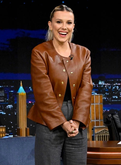 Millie Bobby Brown Leather Jacket