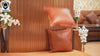 QAWACH Brown Box Genuine Leather Pillow Cover