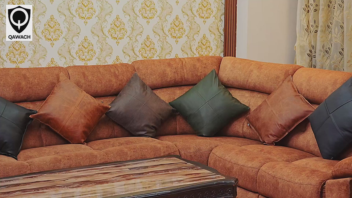 QAWACH genuine leather pillow cover video