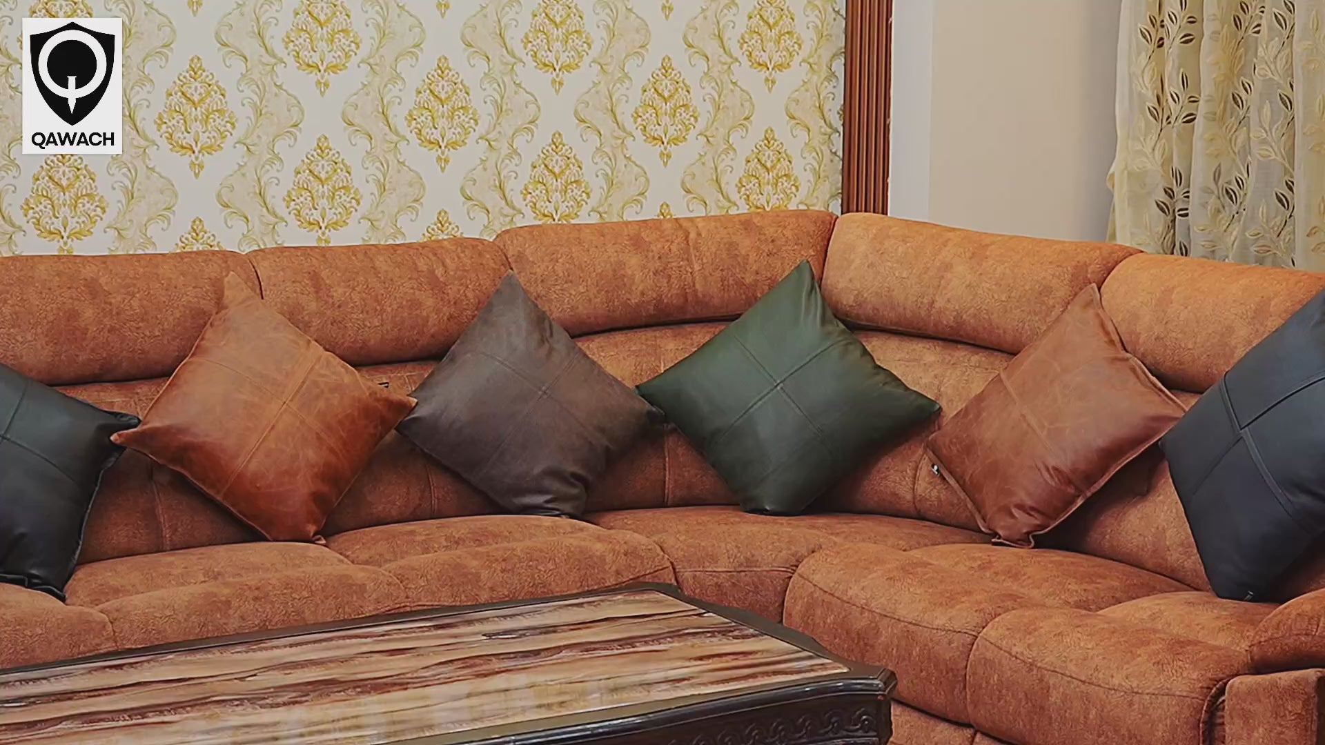 QAWACH genuine leather pillow cover video