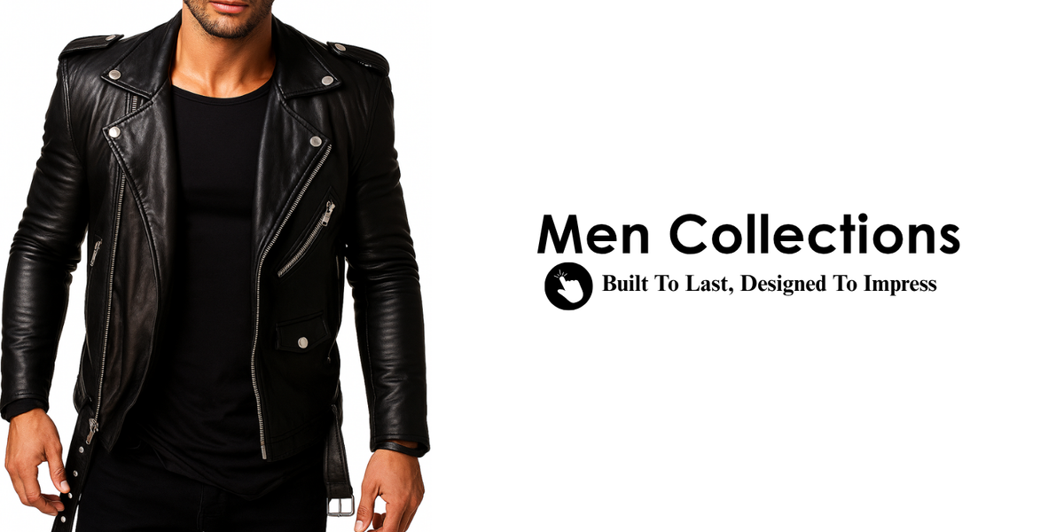 Men's leather jacket collection