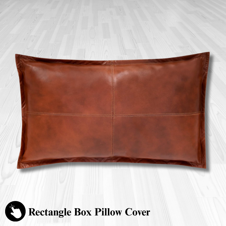 Rectangle leather pillow covers