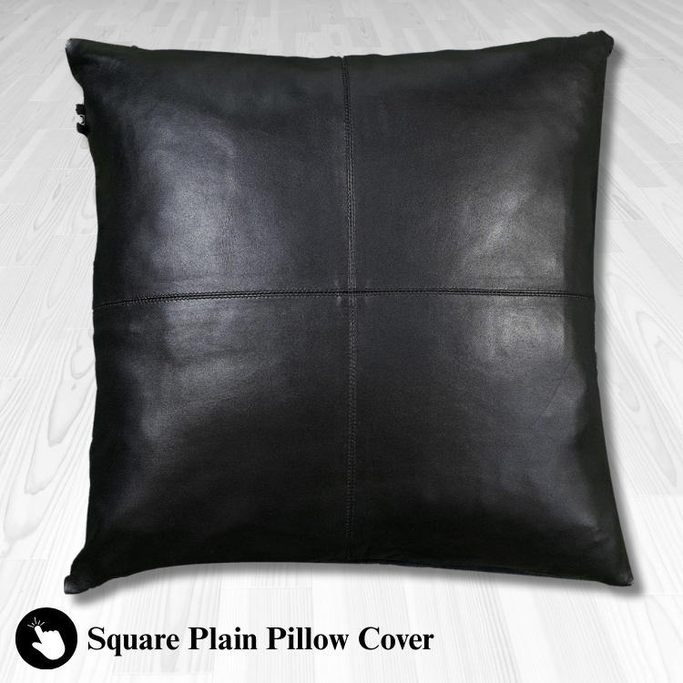 Square leather pillow covers