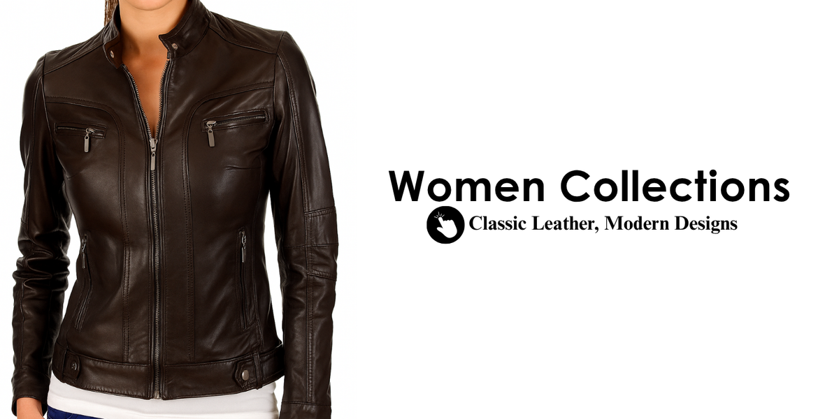 Women's leather jacket collection
