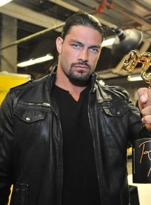 Roman Reigns Slammy Award Superstar Of The Year Leather Jacket