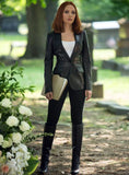 Scarlett Johansson The Winter Soldier Leather Blazer