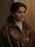 Selena Gomez Only Murders in the Building Leather Long Coat