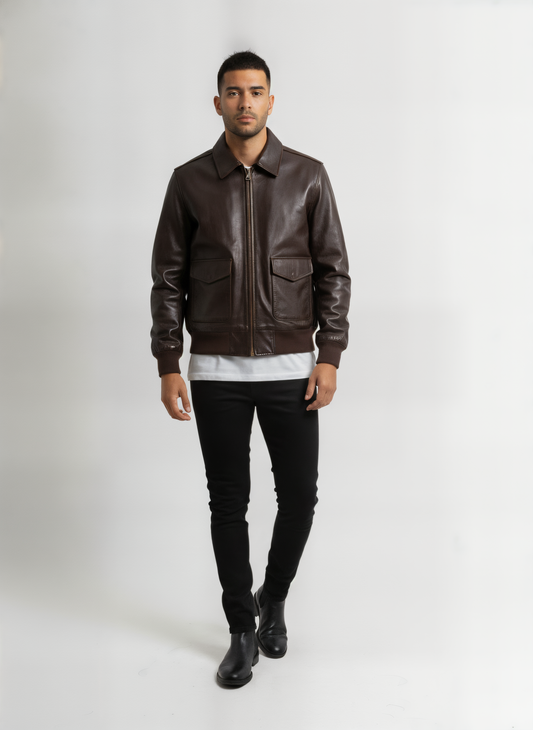 steve-carell-welcome-to-marwen-bomber-leather-jacket - vton_front