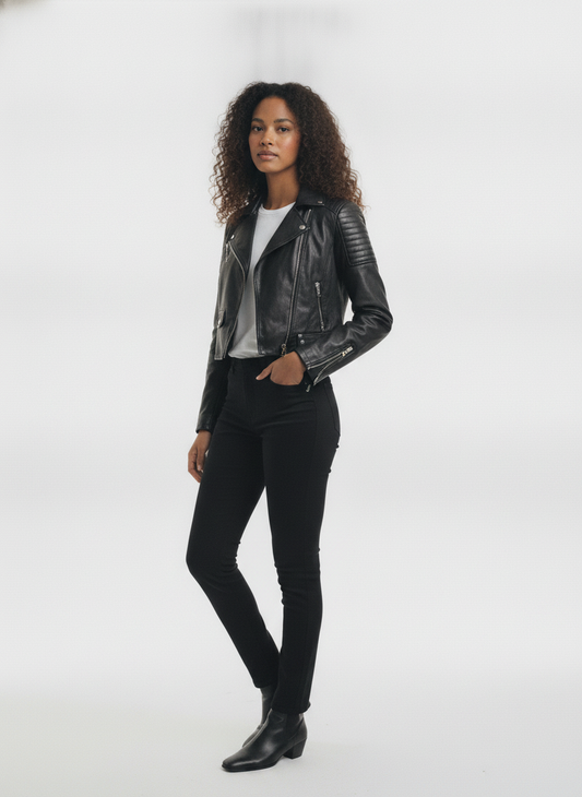 women-black-leather-crop-outdoor-biker-jacket - vton_side