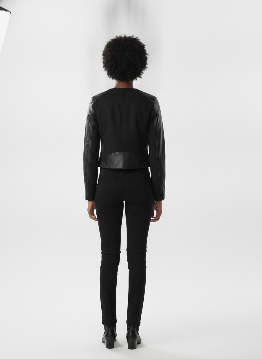 women-black-leather-crop-outdoor-tailored-jacket - vton_rear