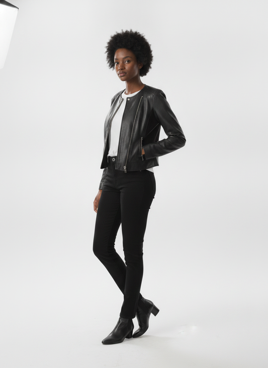 women-black-leather-crop-outdoor-tailored-jacket - vton_side