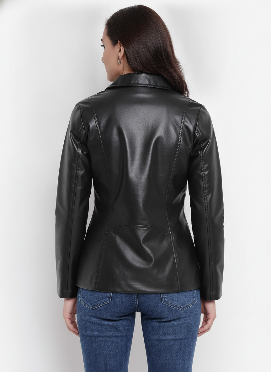 women-black-solid-asymmetric-closure-leather-jacket - vton_rear