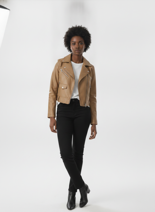 women-brown-lightweight-crop-biker-jacket - vton_front