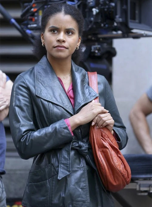 Zazie Beetz Joker Leather Jacket