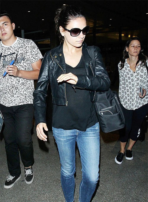 MILA KUNIS LEATHER JACKET STYLE # 2






