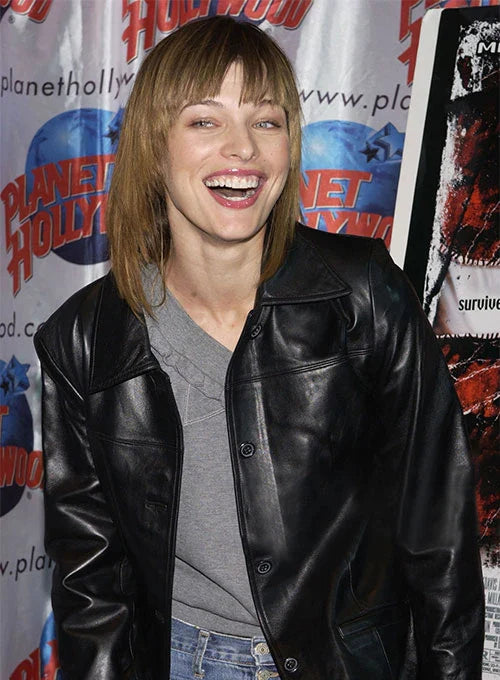 MILLA JOVOVICH LEATHER JACKET














