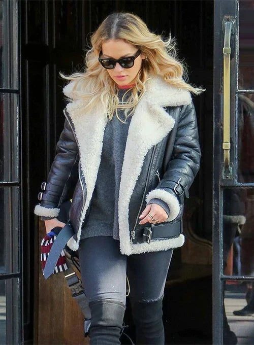 RITA ORA LEATHER JACKET STYLE #2













