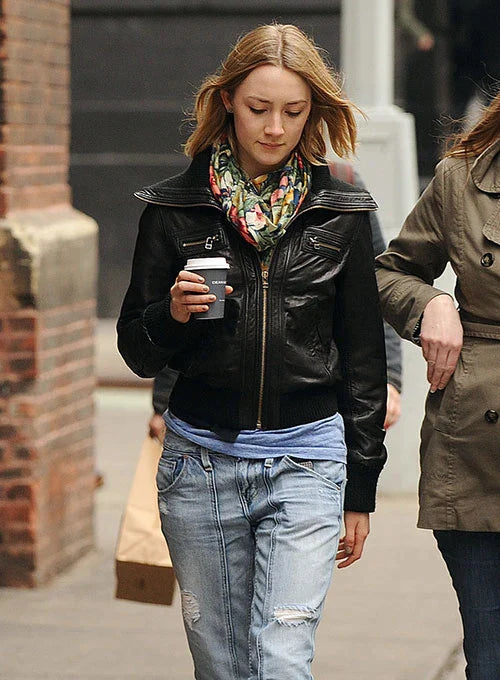 SAOIRSE RONAN LEATHER JACKET











